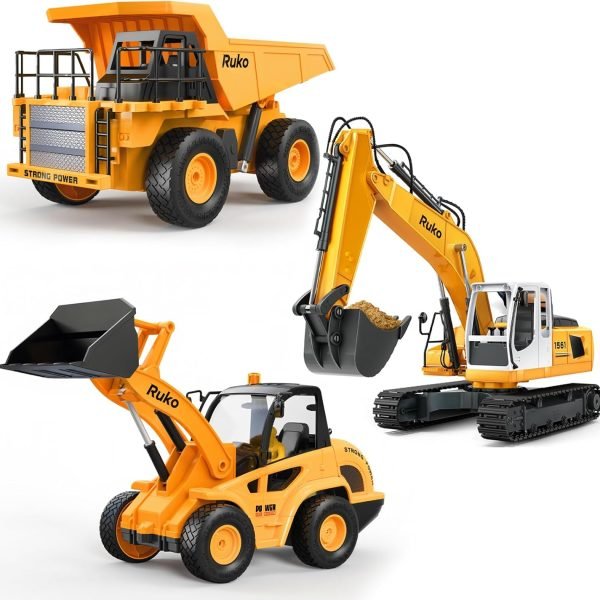 Ruko 1560 Construction Toy Set and 1561 RC Excavator 3 in 1 Construction Toys for Boys